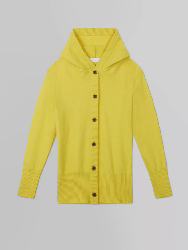 Miami Long Cardigan in Yellow - Childrens Cardigans Igm-1