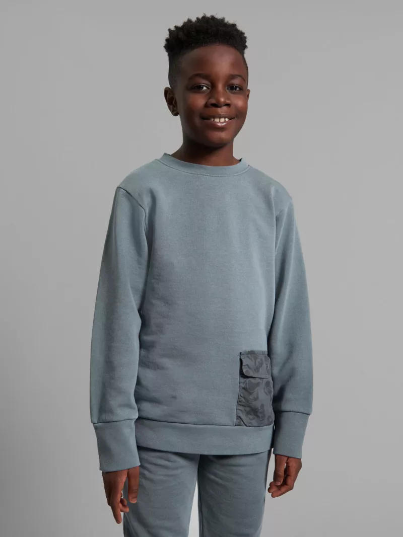 Eli Track Top in Grey - Childrens Sweatshirts Igm-3