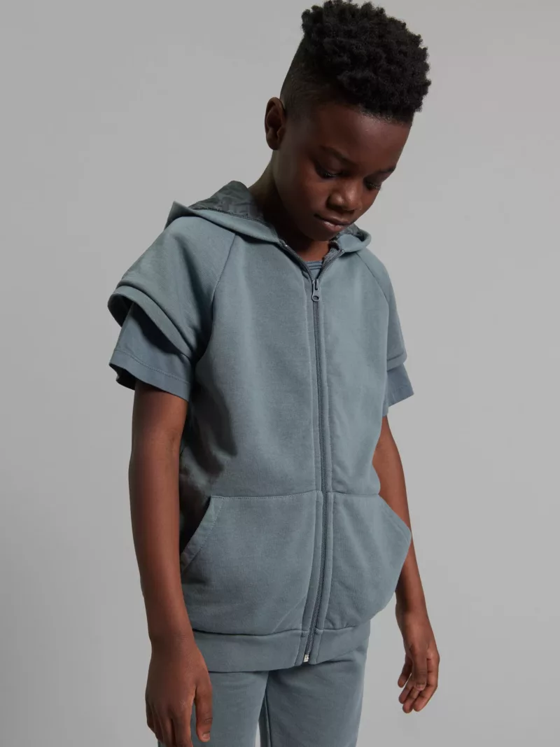 Eli Sleeveless Hoodie in Grey - Childrens Hoodies Igm-3