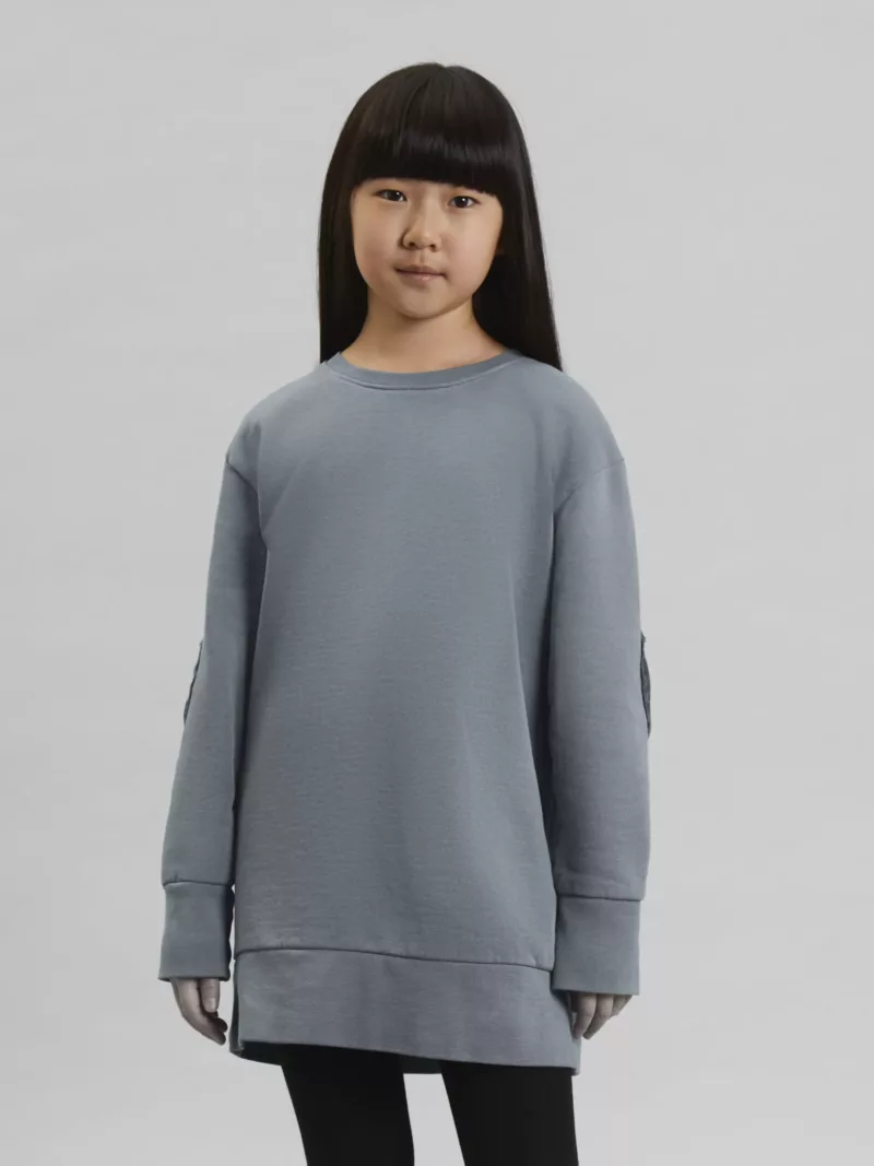 Anna Jersey Dress in Grey - Childrens Dresses Igm-2
