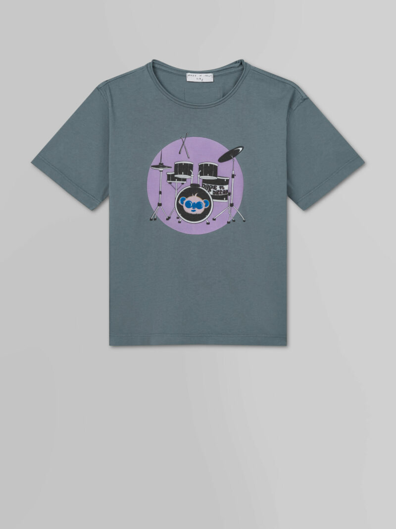 Eli Dare to Dream Short Sleeve Tee in Grey - Childrens T Shirts Igm-0