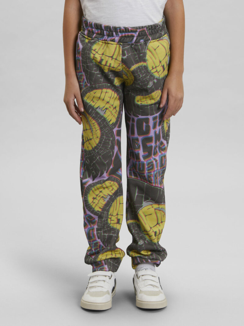 Nicky M.I.T.A. Print Track Bottom in Grey and Yellow - Childrens Joggers Igm-2