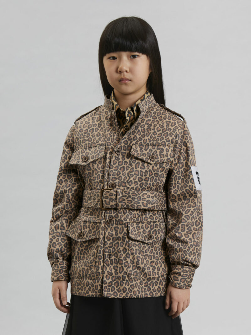 Leonie Leopard Print Safari Jacket - Childrens Coats Igm-2