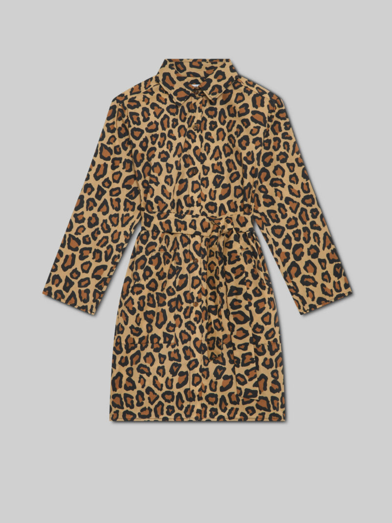 Edie Leopard Print Dress - Childrens Dresses Igm-1