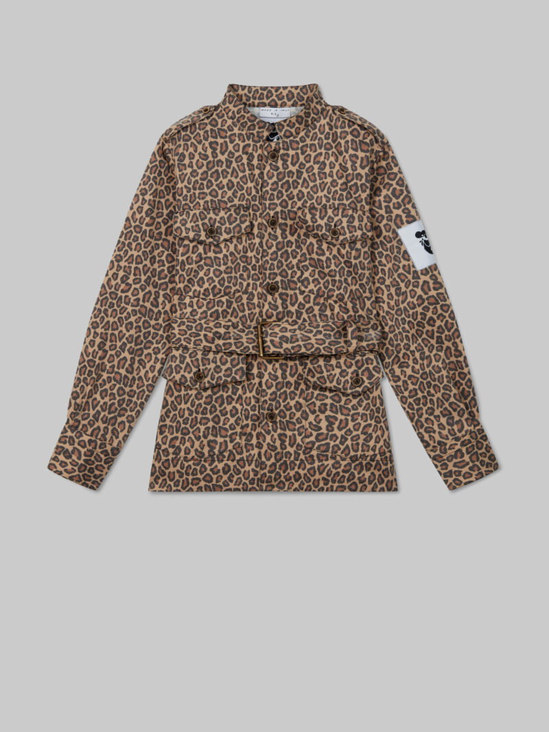 Leonie Leopard Print Safari Jacket - Childrens Coats Igm-1