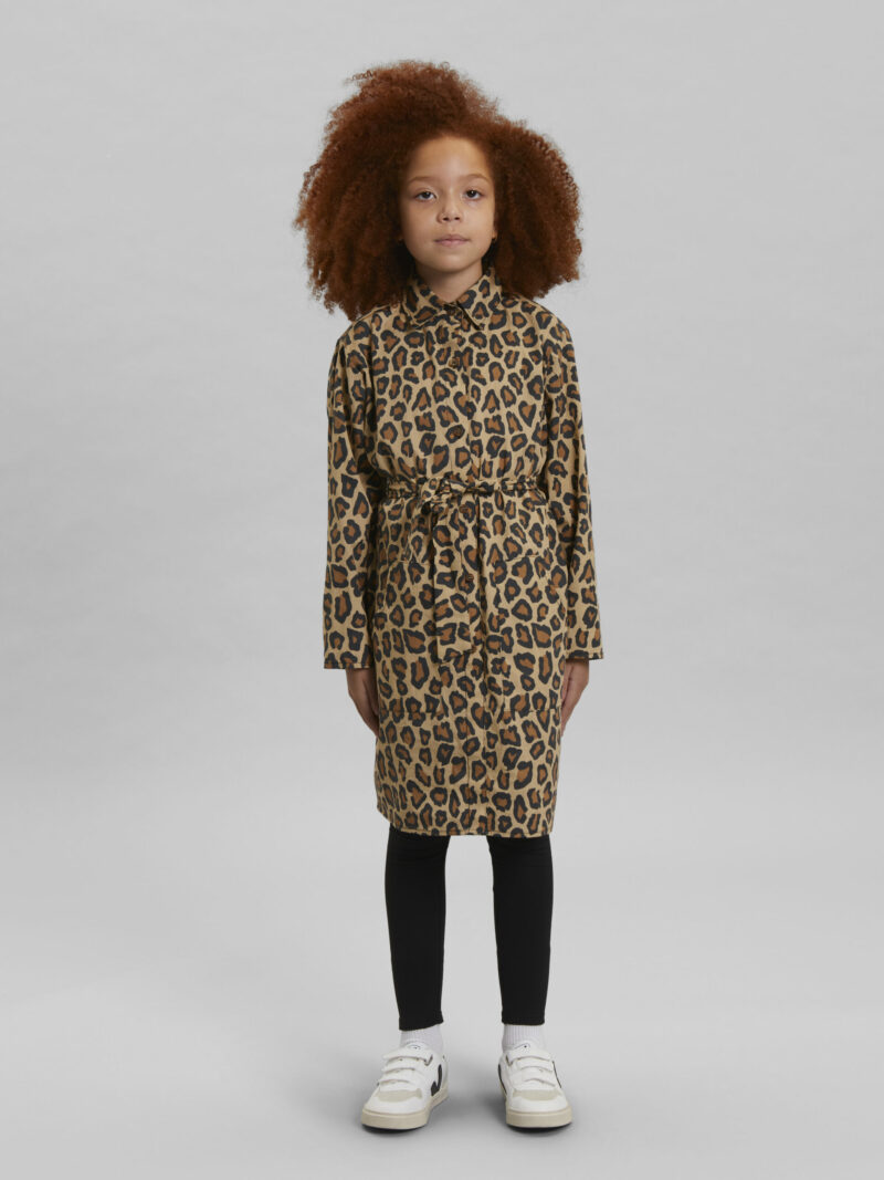 Edie Leopard Print Dress - Childrens Dresses Igm-2