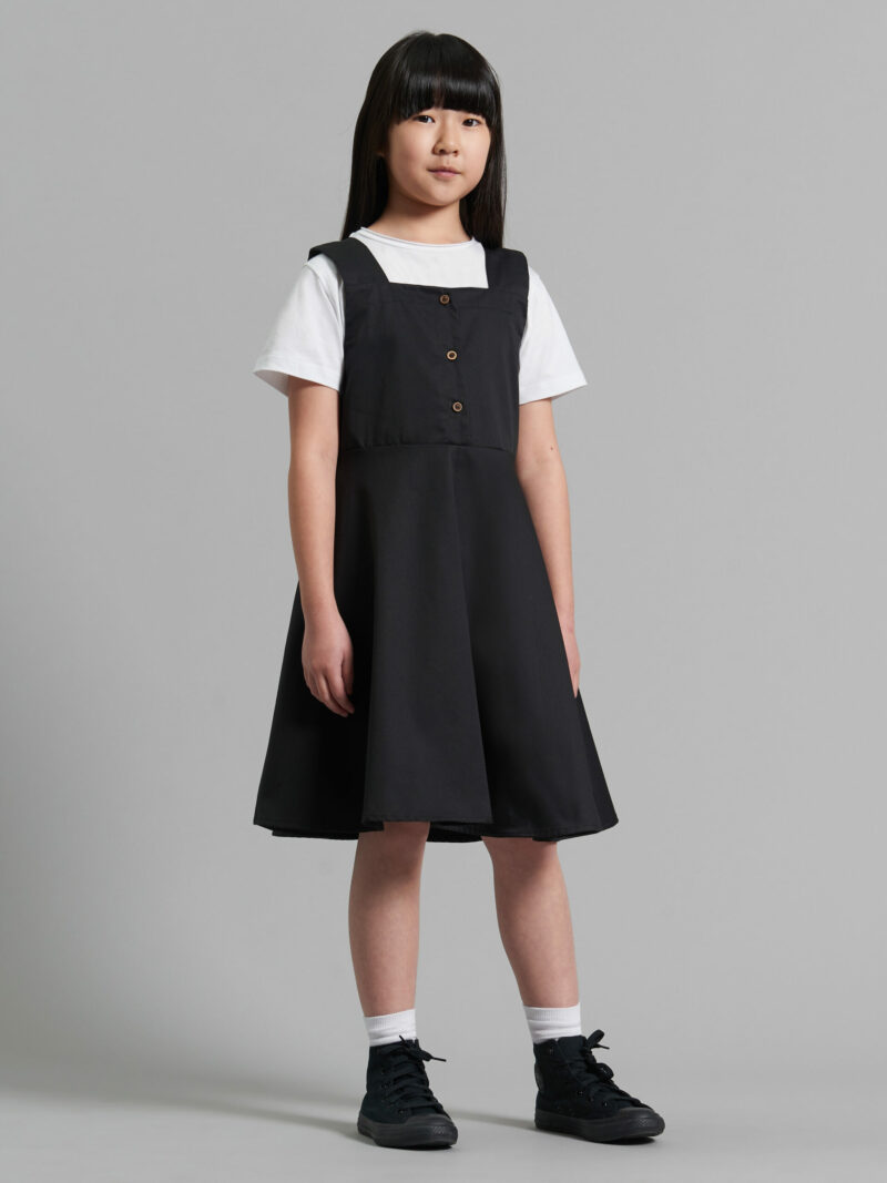 Amalia Dress in Black - Childrens Black Dress Igm-1