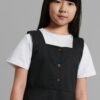 Amalia Dress in Black - Childrens Black Dress Igm-3