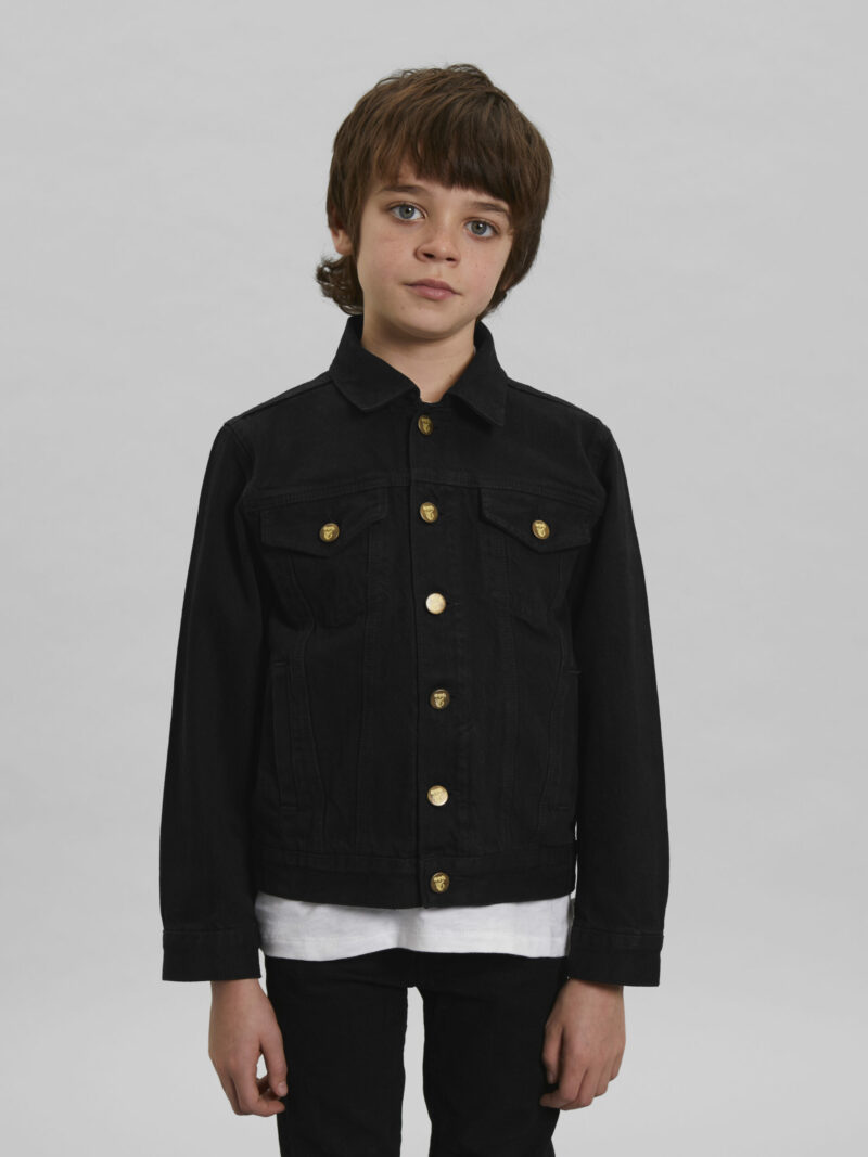 Eli Denim Jacket in Black - Children'S Denim Jacket Igm-3
