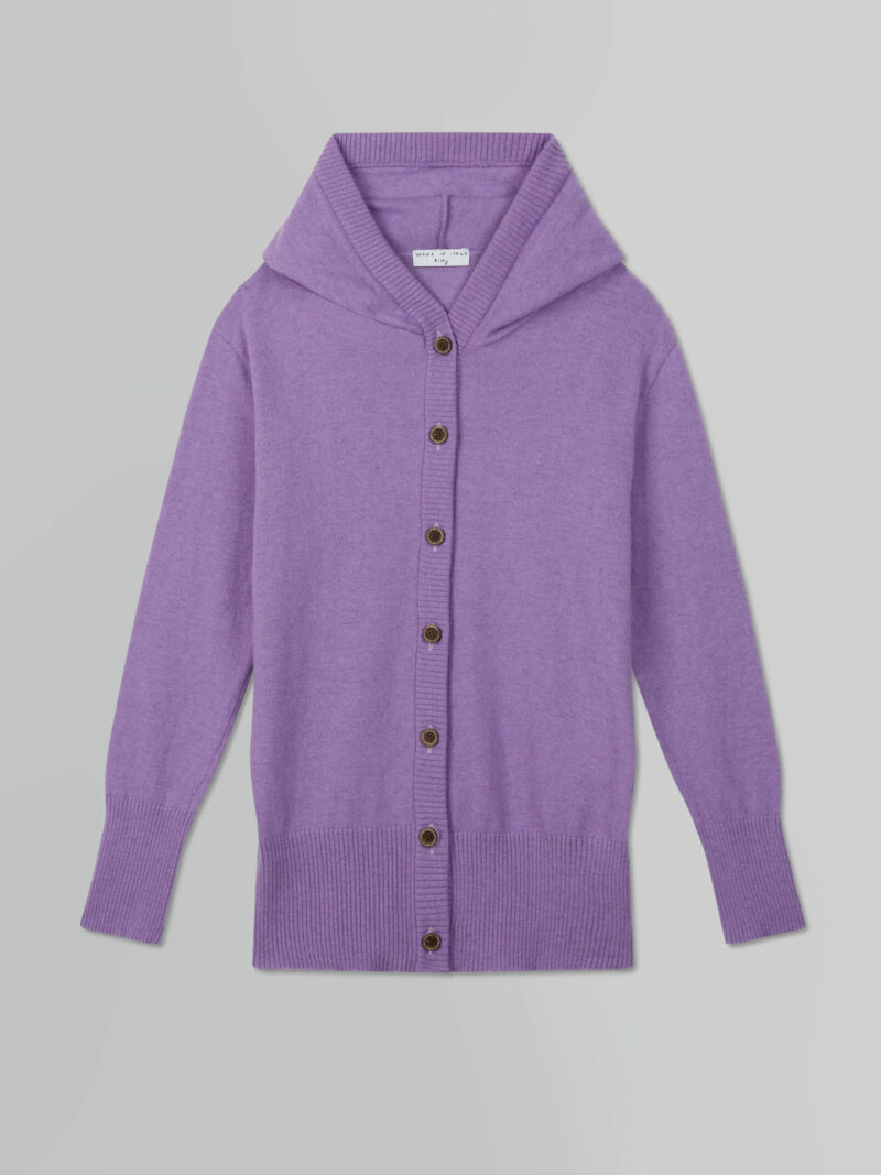 Miami Long Cardigan in Lilac - Childrens Cardigans Igm-1