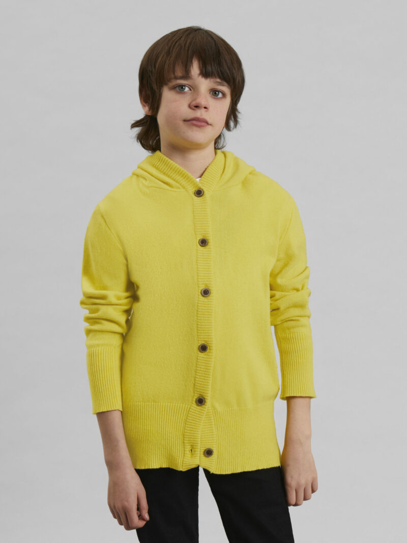 Miami Long Cardigan in Yellow - Childrens Cardigans Igm-2